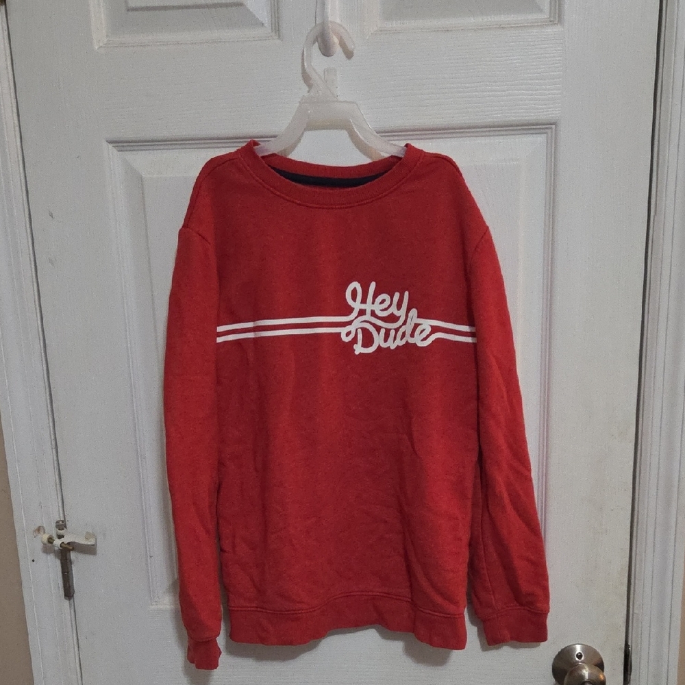 Cat & Jack Red Sweatshirt with White Print